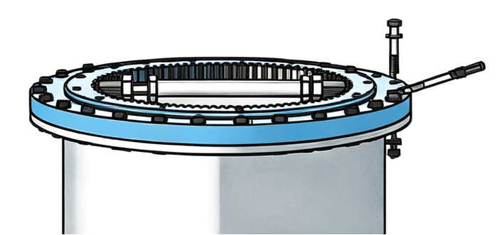 slewing bearing hoisting and positioning